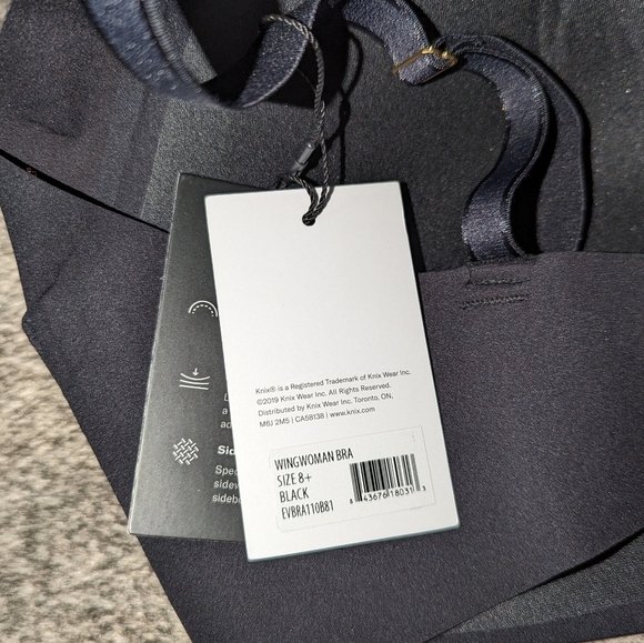 Knix WingWoman Contour Bra Black Women's 8+ NWT - Picture 9 of 14